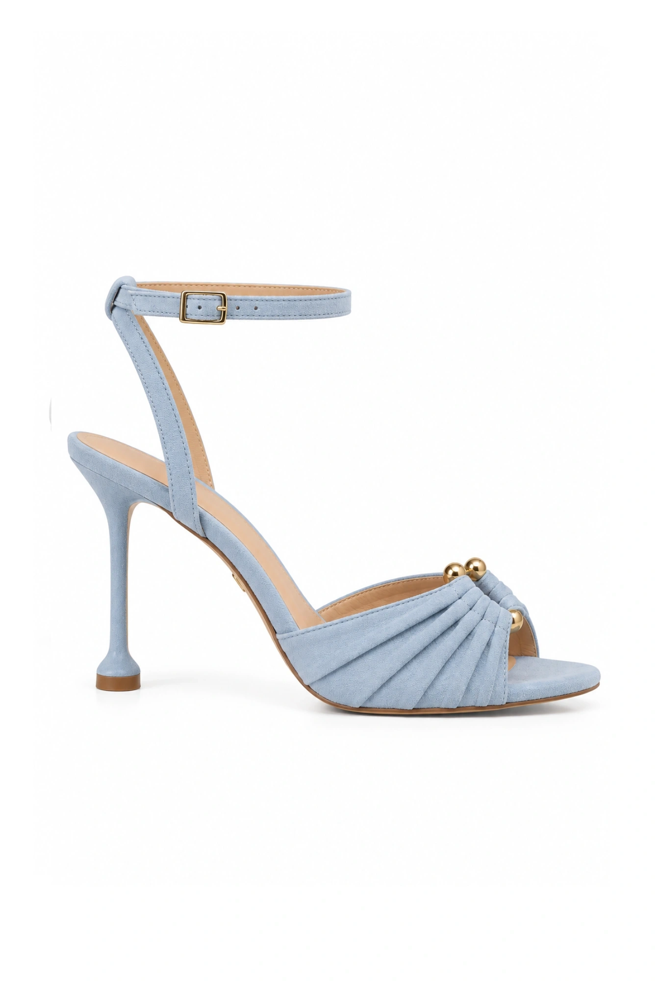 Avialle – sandali blu con tacco a spillo sottile e finitura stabile