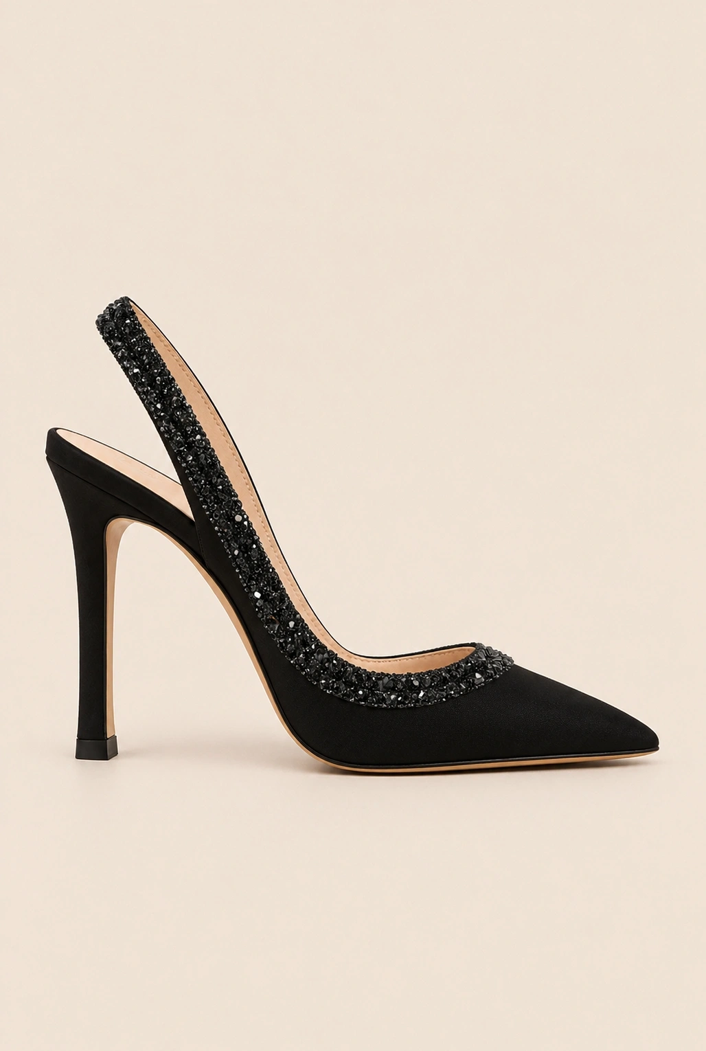 Monse – décolleté nere con finitura glitterata
