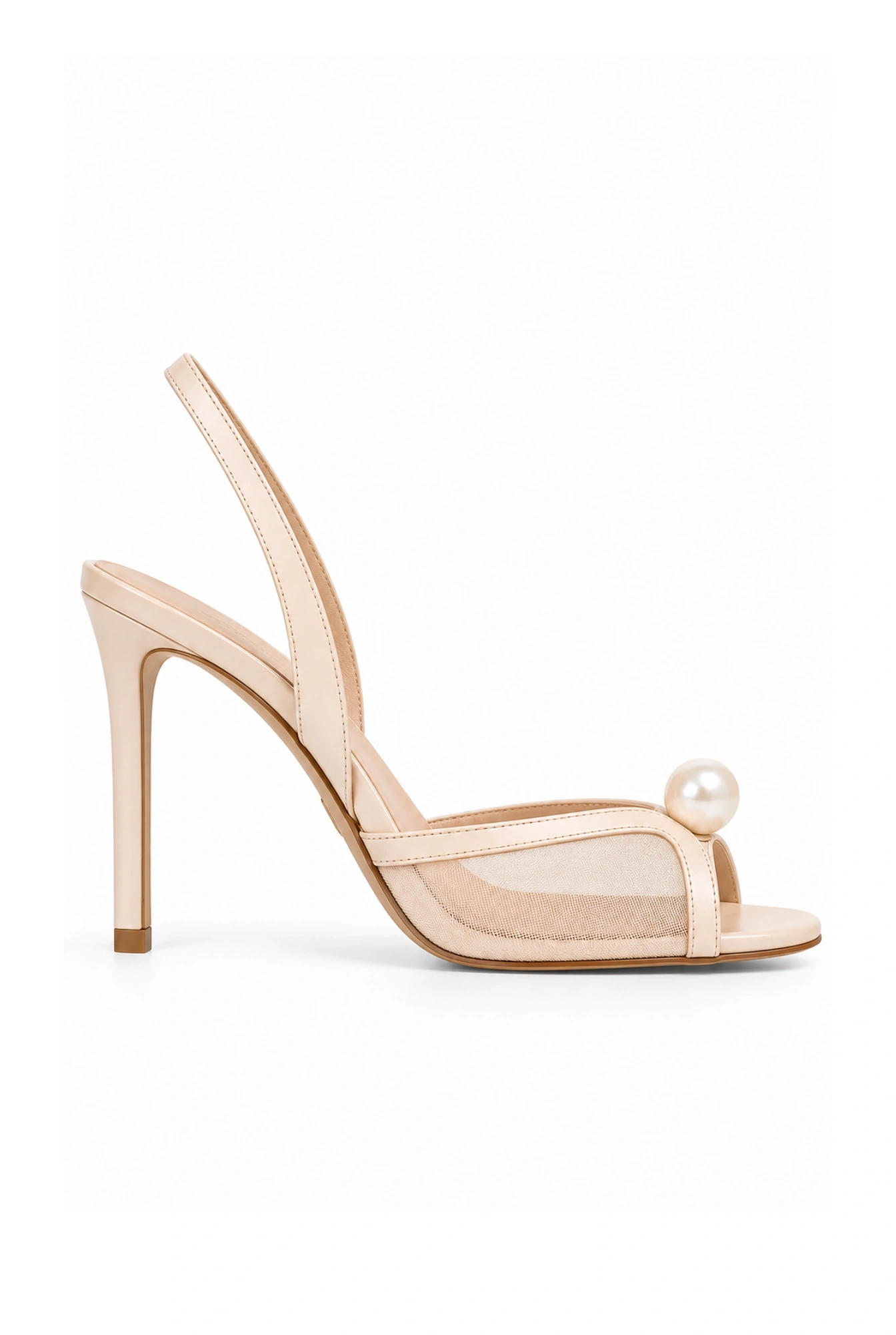 Lumiere – sandali beige chiaro con perla decorativa